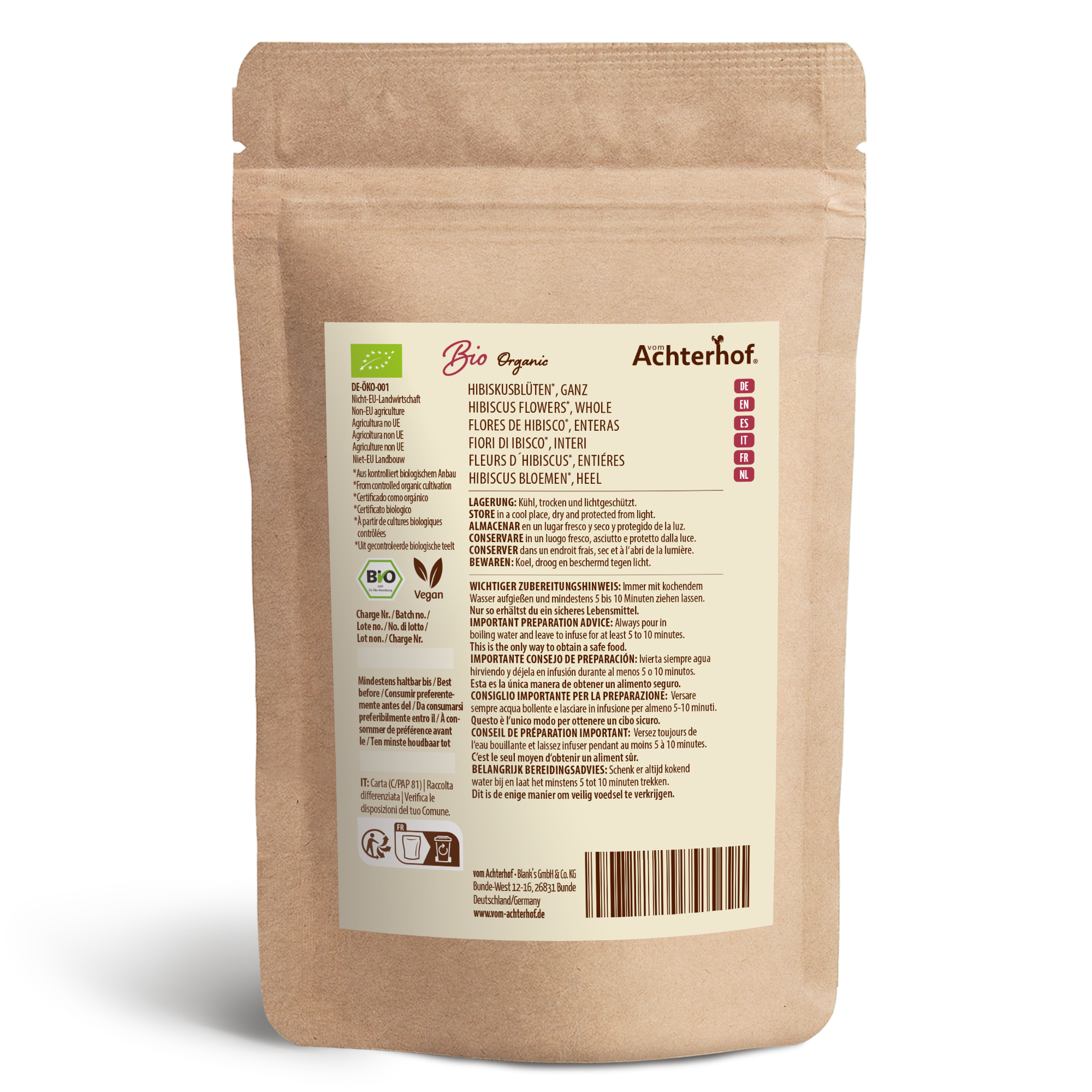 Hibiskusblüten ganz Bio (250g)