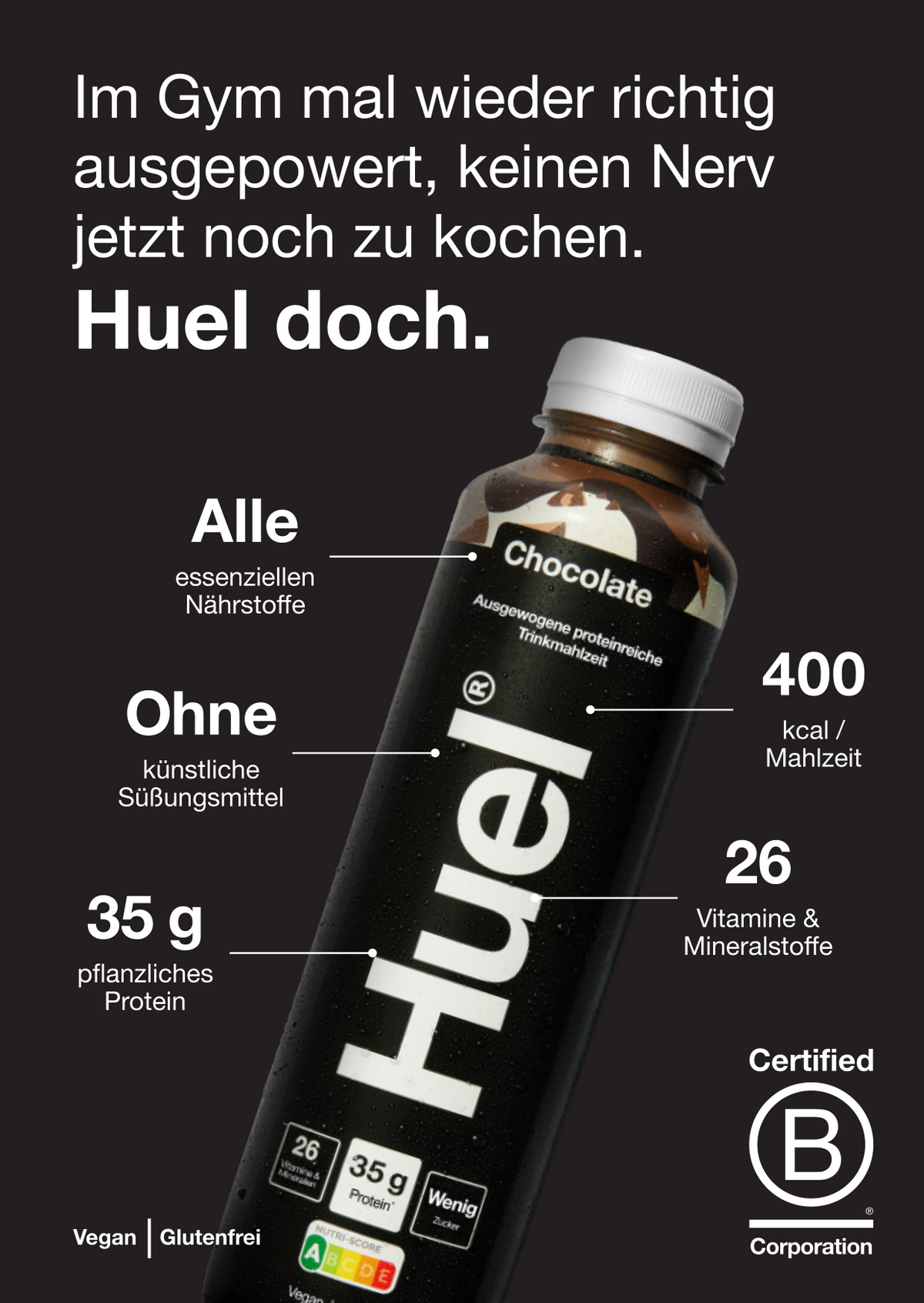 Huel Black Edition Trinkmahlzeit (500ml) Vanilla