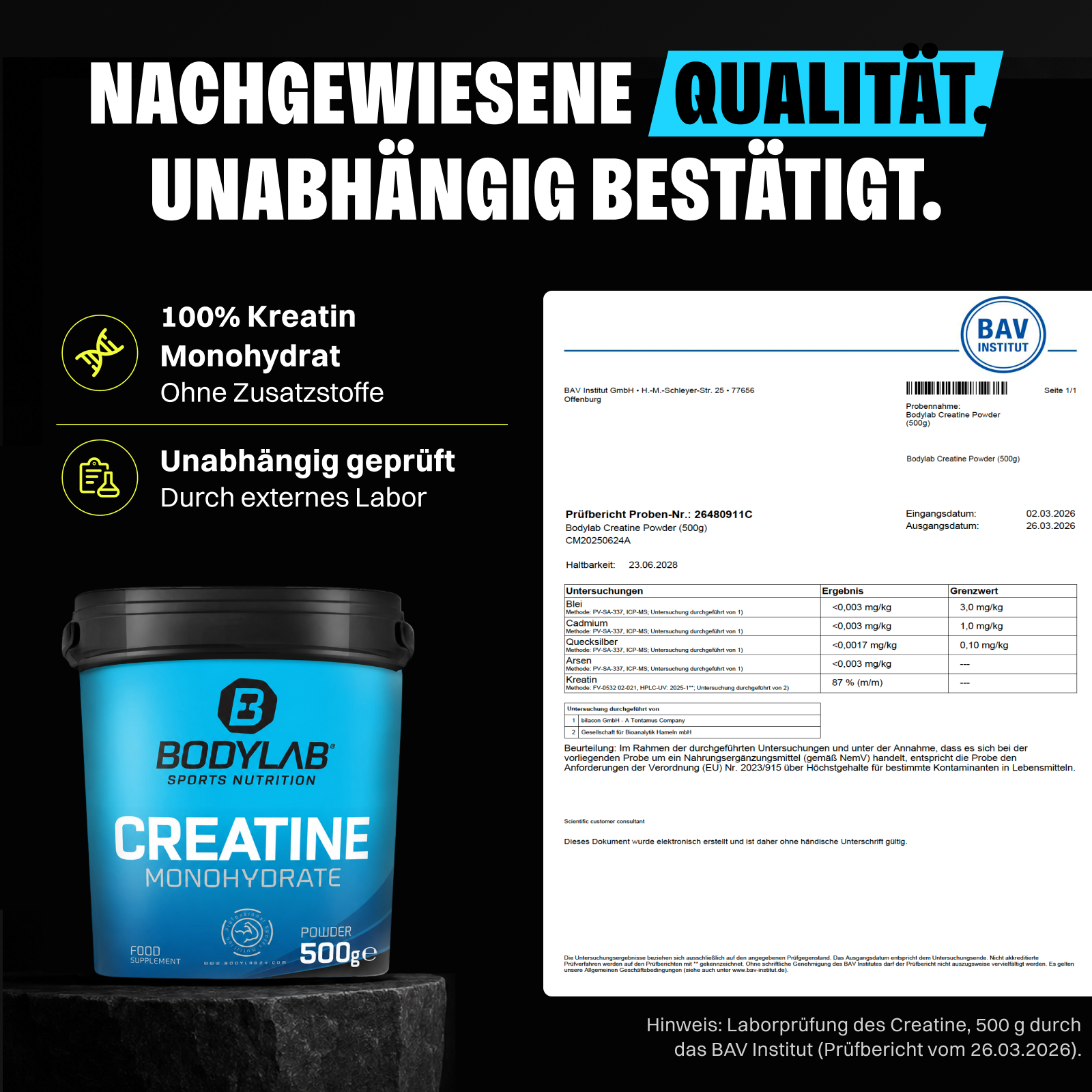 Créatine en poudre (500g)