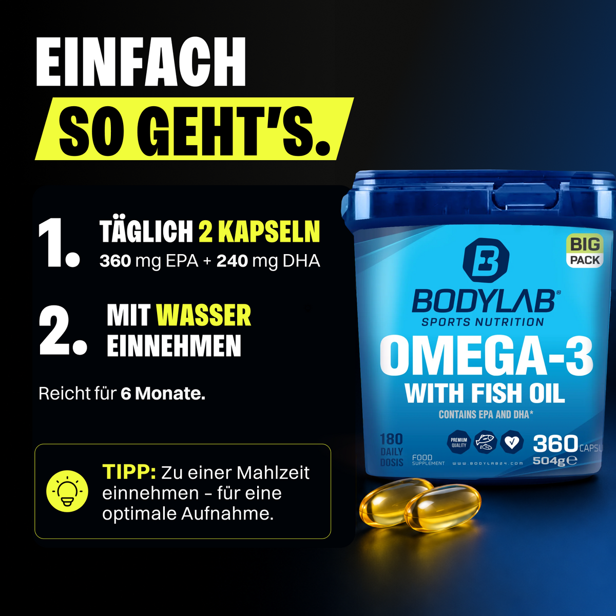 GROS PACK Oméga-3 (360 gélules)