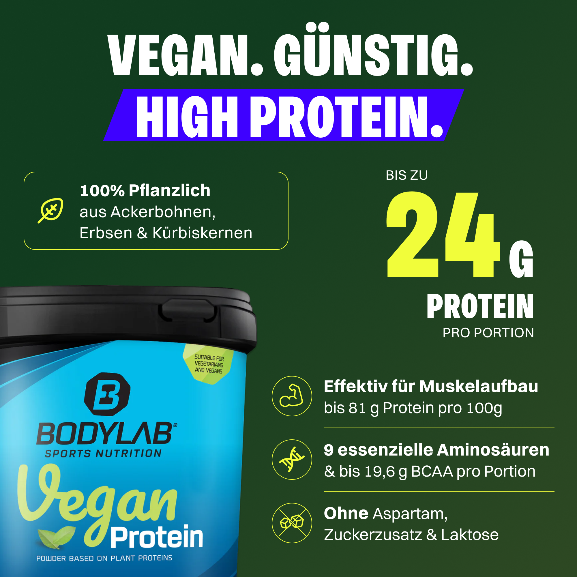 3 x Protéines Végétales (1000g)