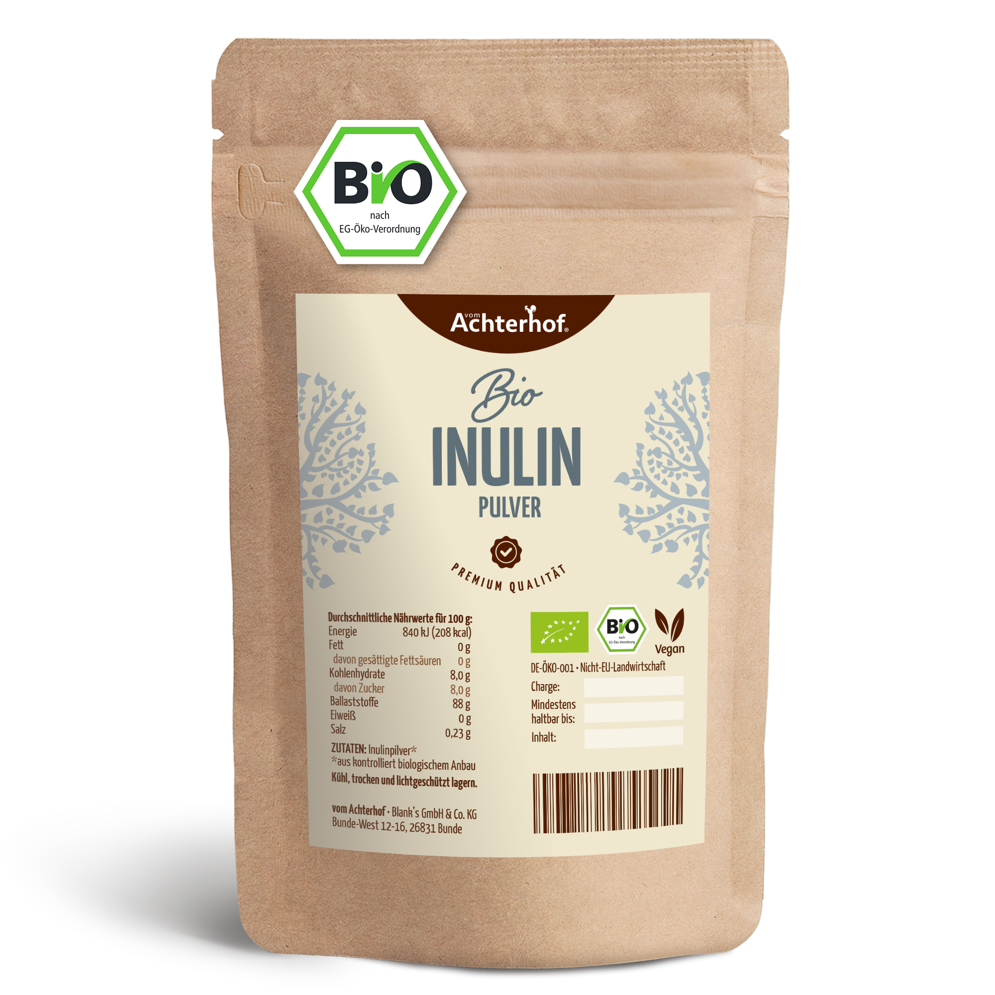 Inulin Pulver Bio (250g)