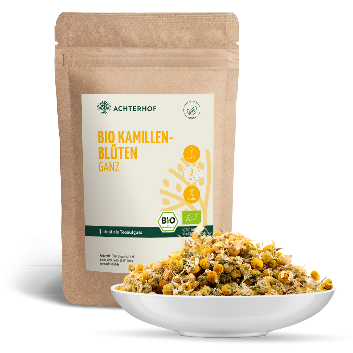 Fleurs de camomille entières Bio (500g)