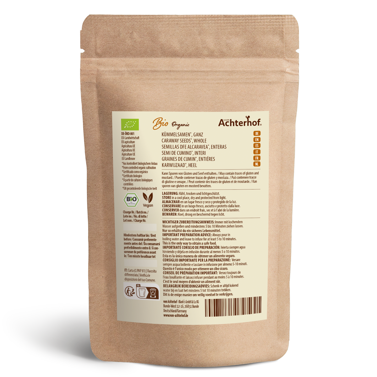 Graines de carvi entières Bio (1000g)