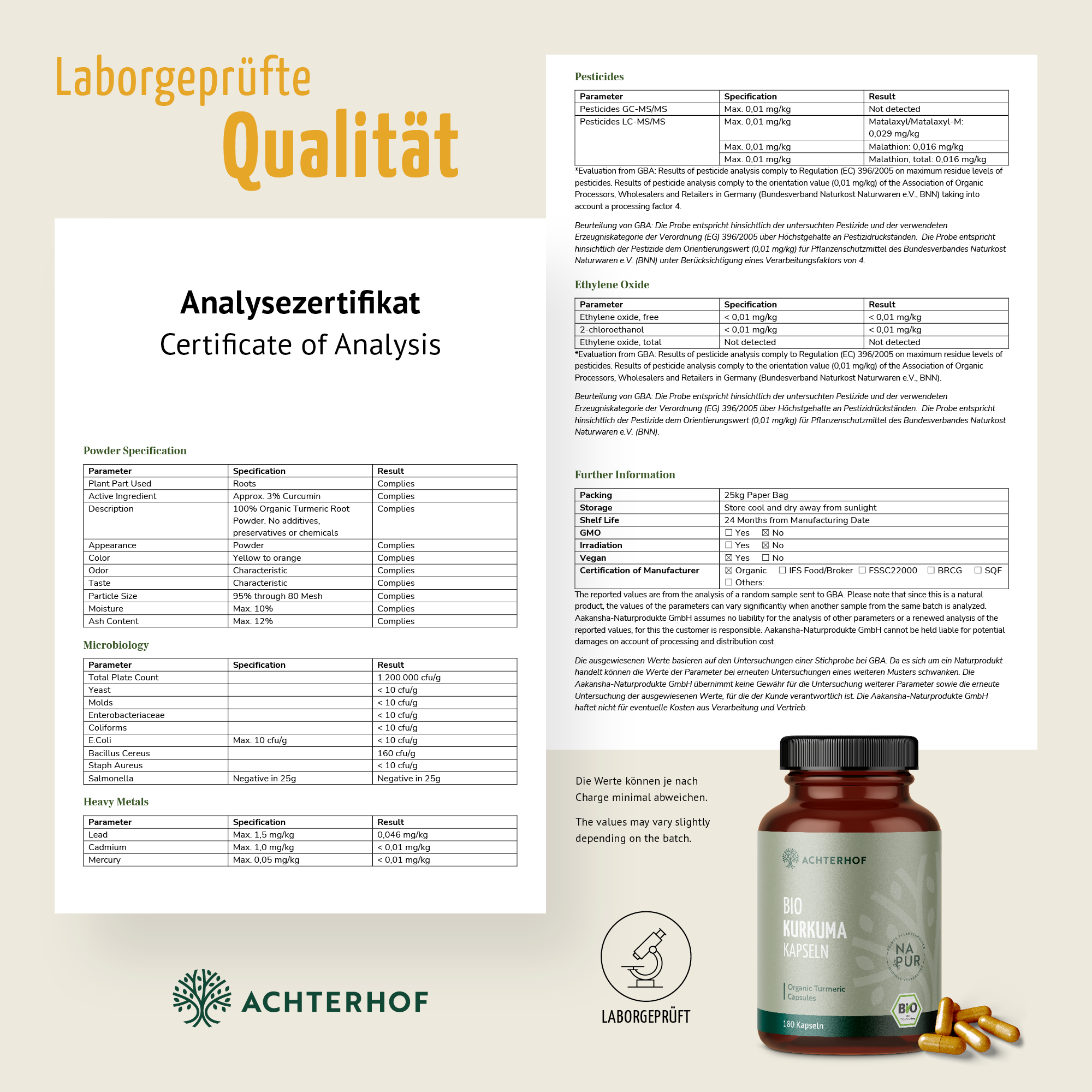 Kurkuma Kapseln Bio (180 Kapseln)