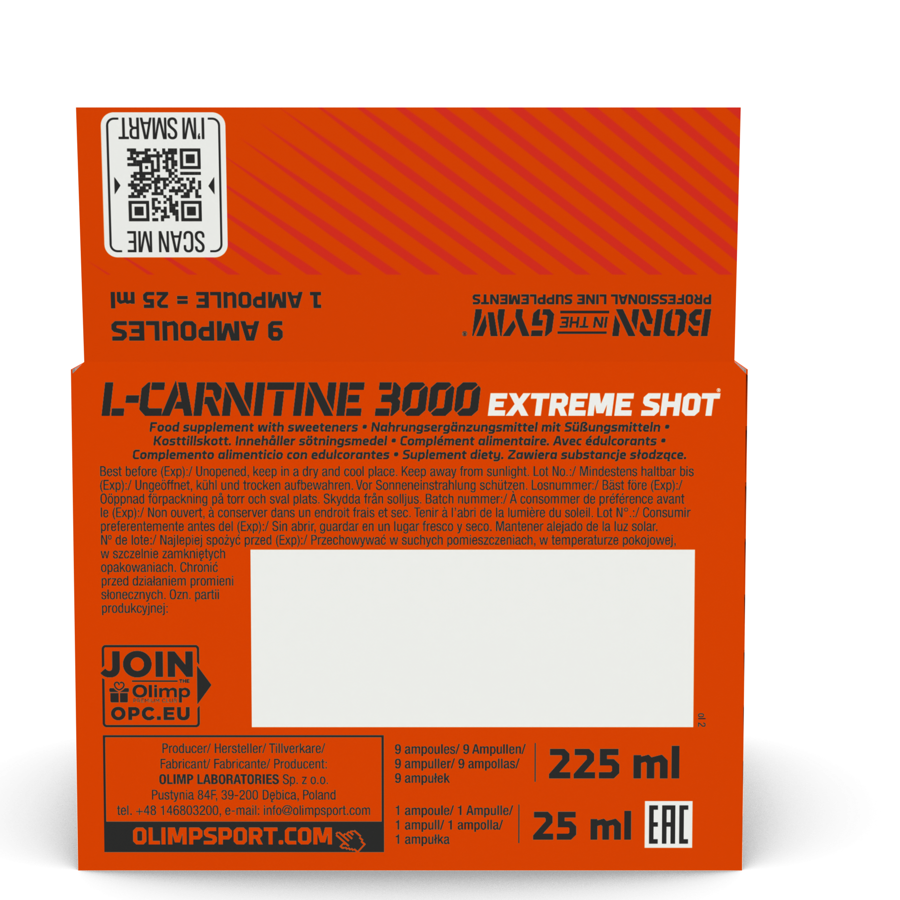 L-Carnitine 3000 Extreme Shot (9x25ml) Orange