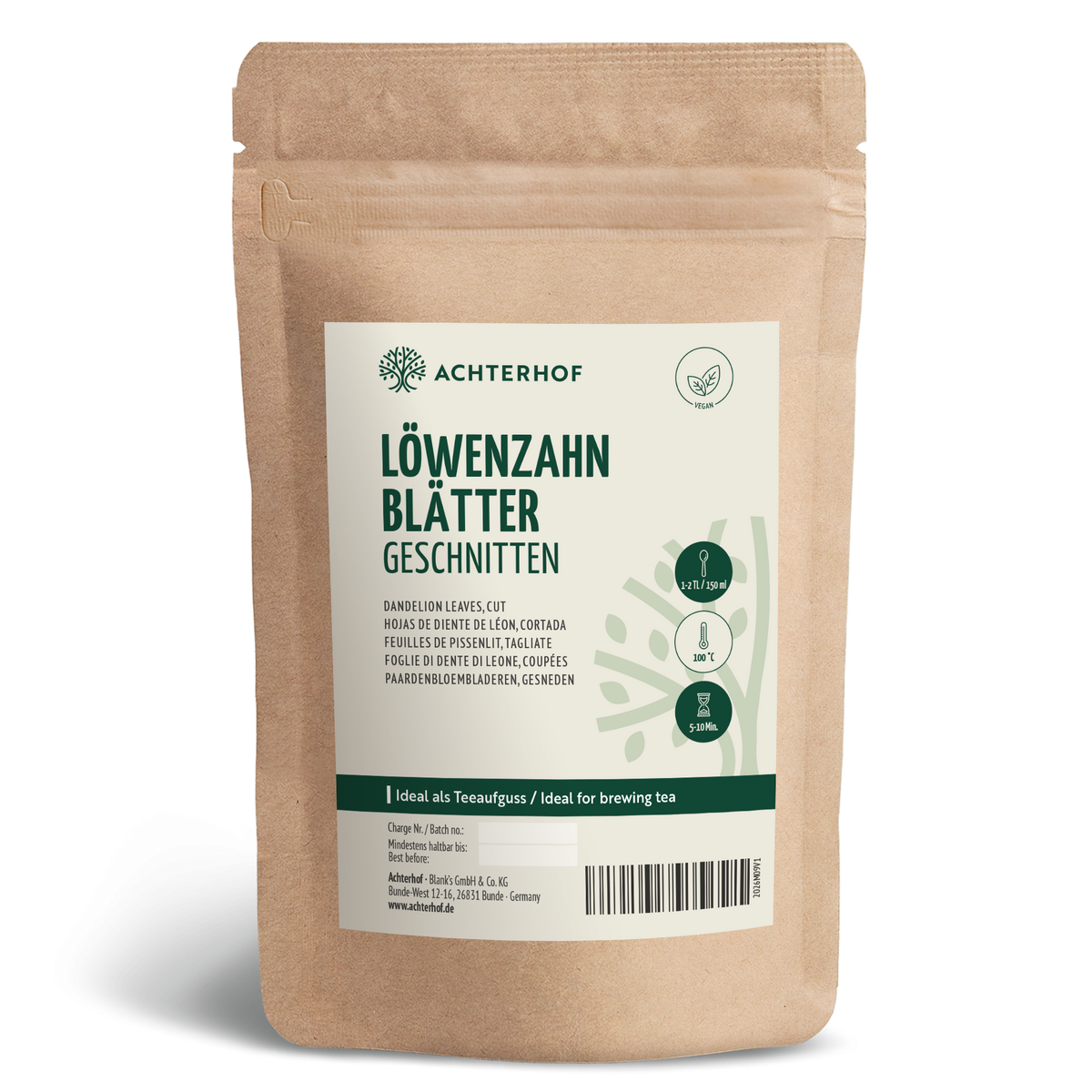 Feuilles de pissenlit coupées (1000g)