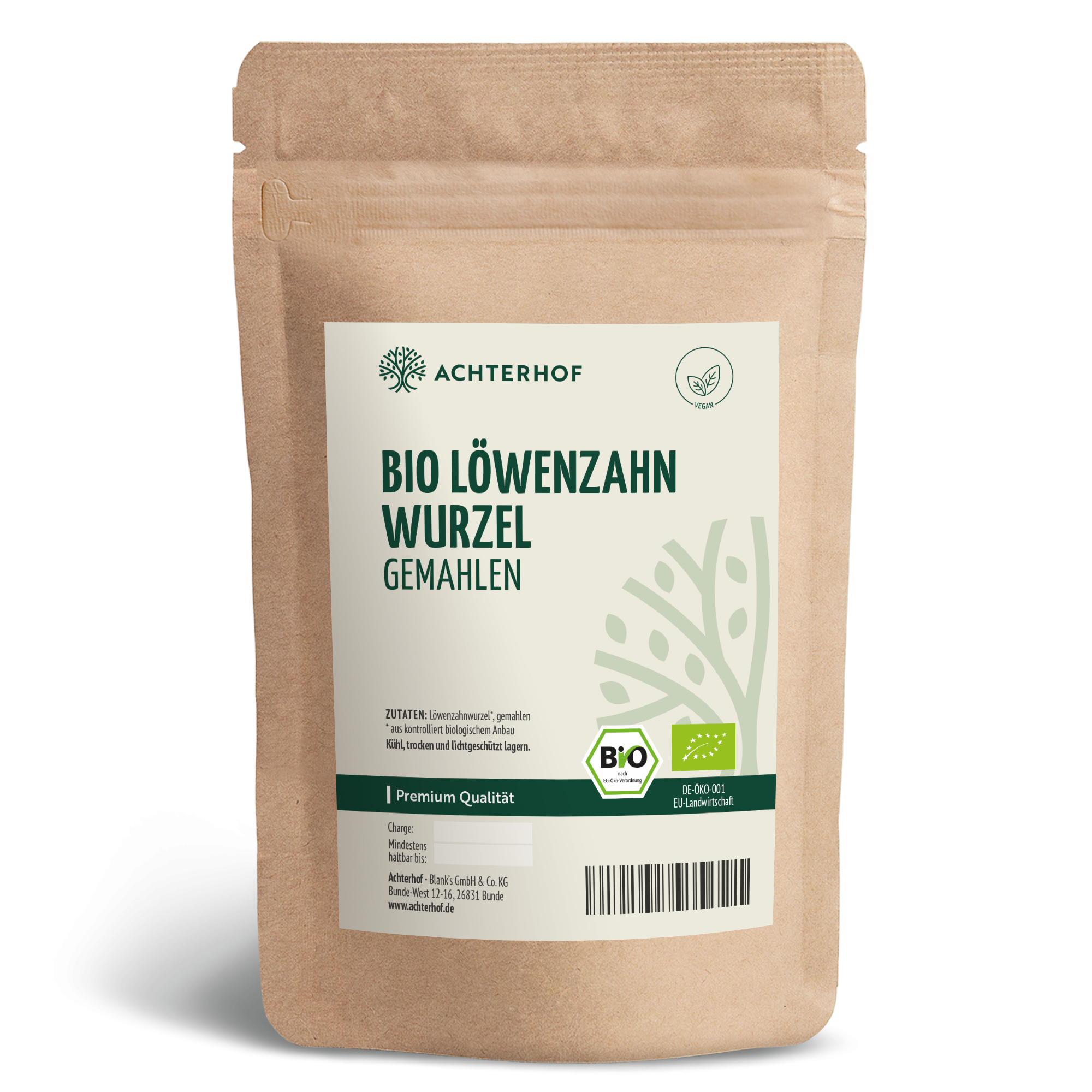 Poudre de Racine de Pissenlit Bio (500g)