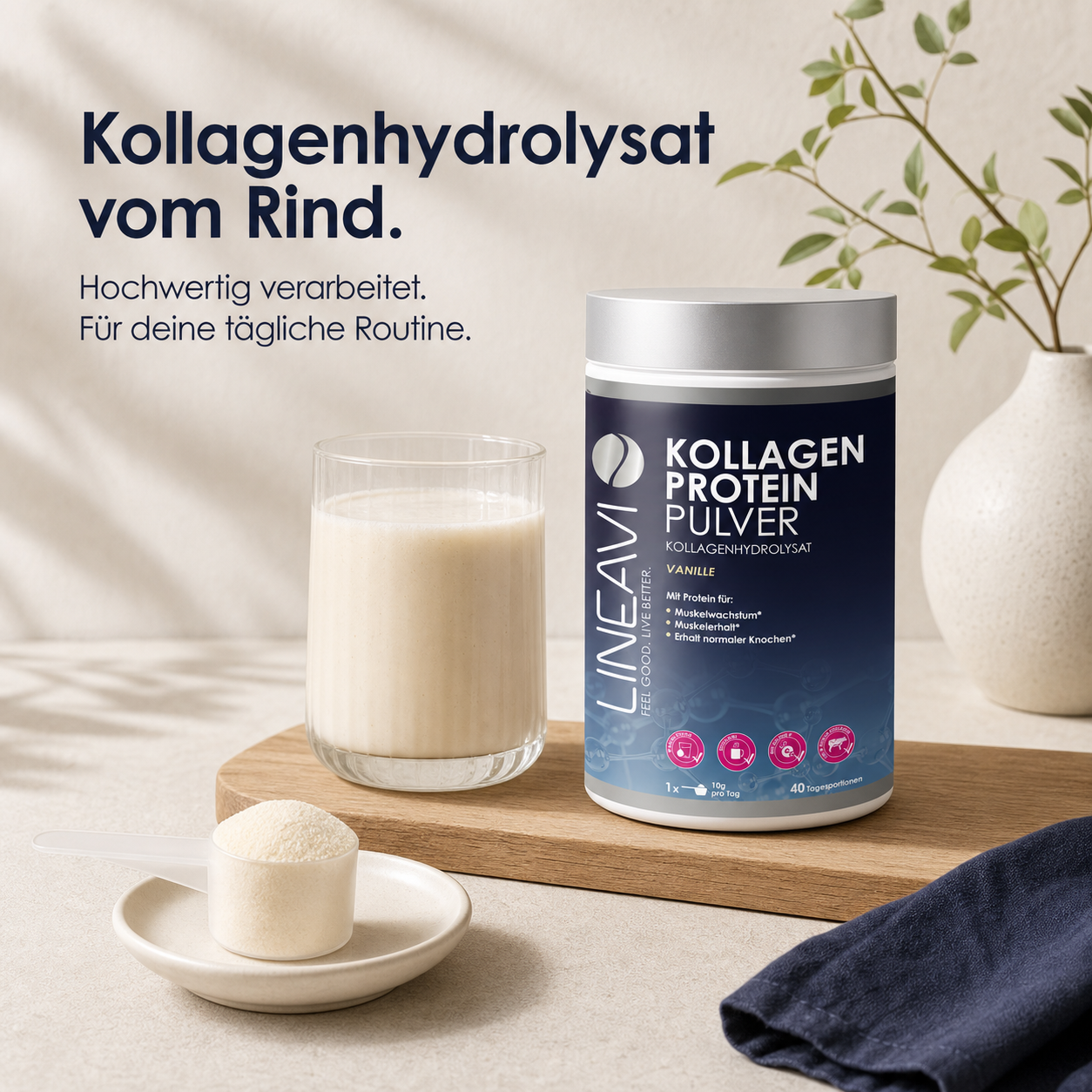 Kollagen Proteinpulver (400g) Vanille
