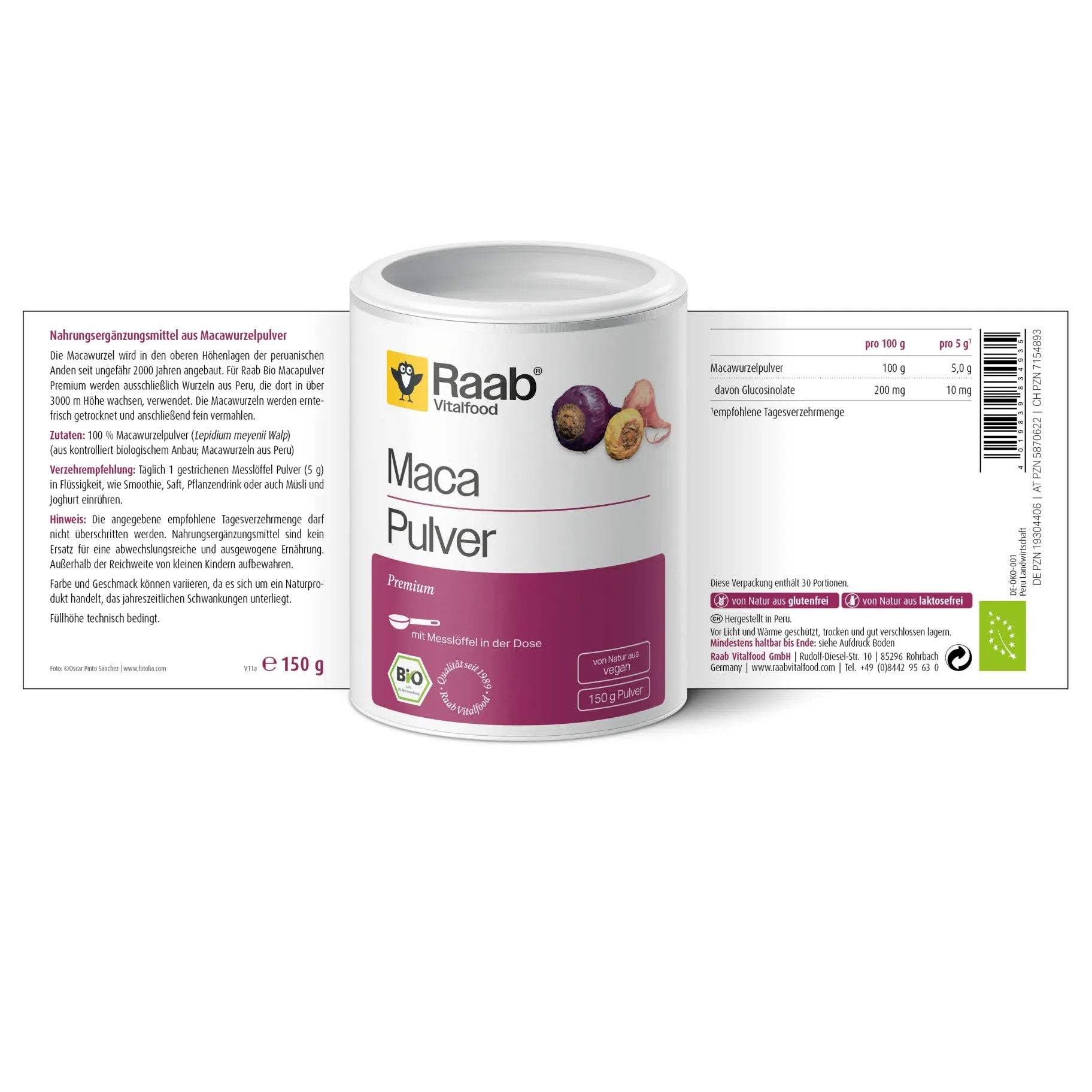 Maca Premium Pulver bio (150g)