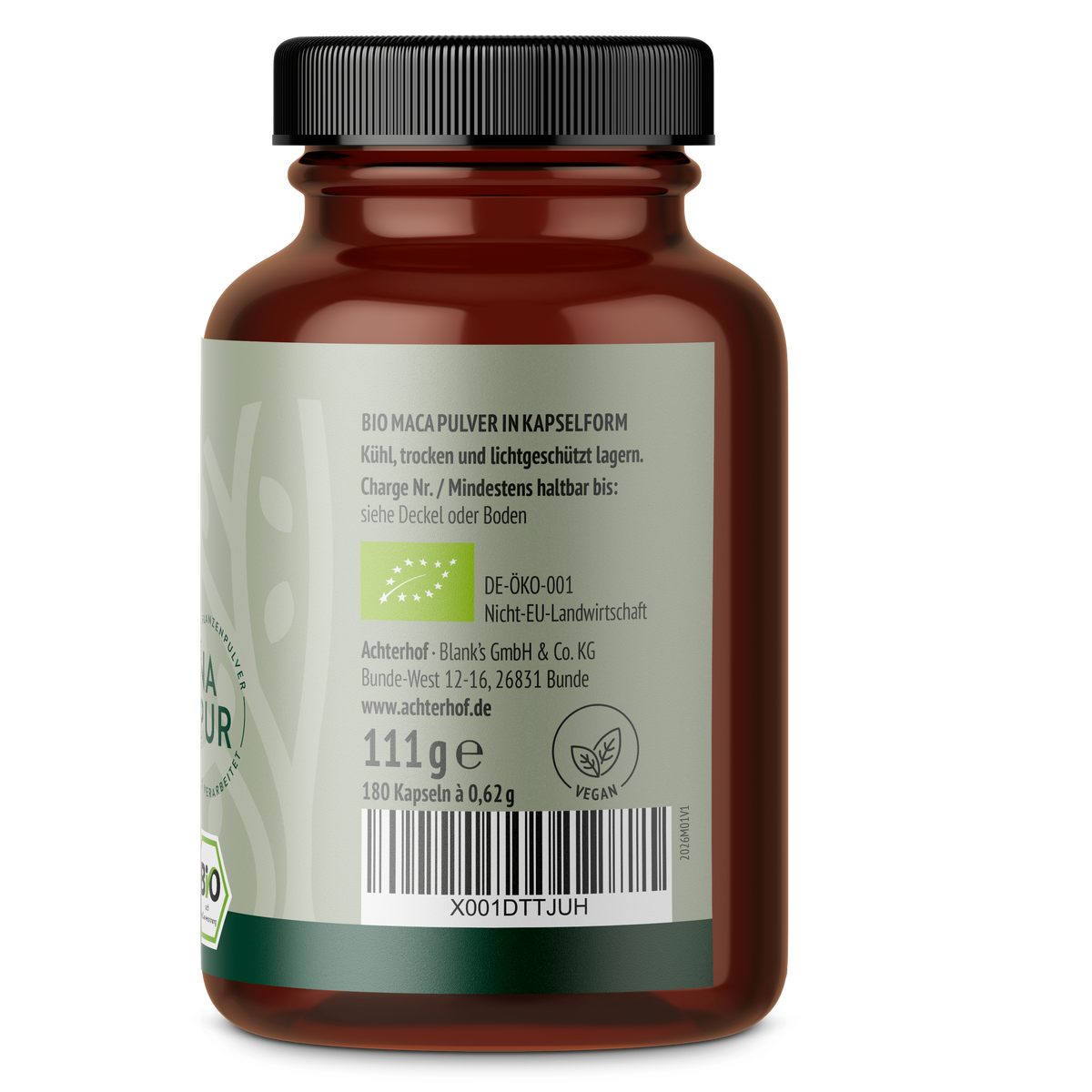 Maca capsules bio (180 capsules)