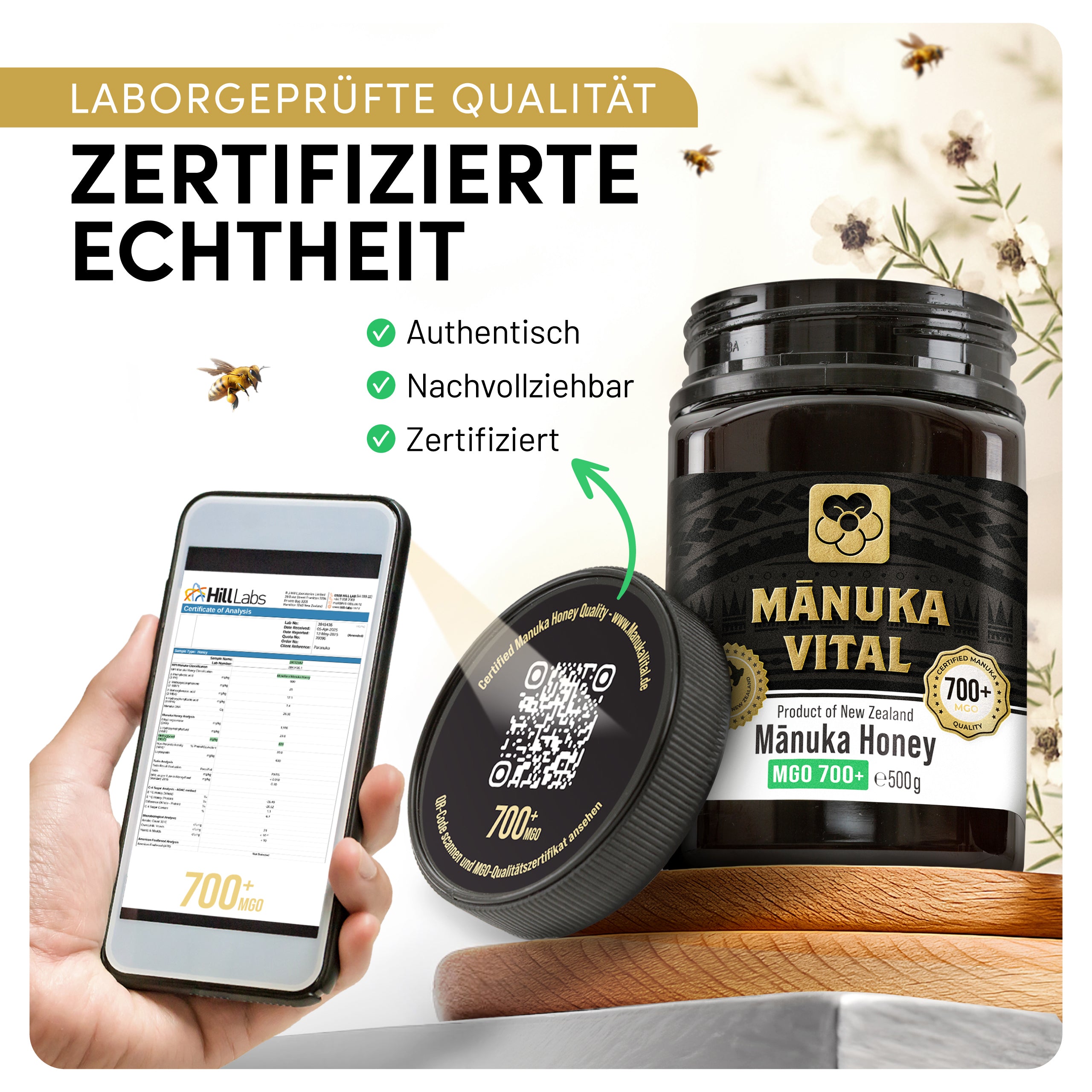 Miel de Manuka Vital MGO 700+ (500g)
