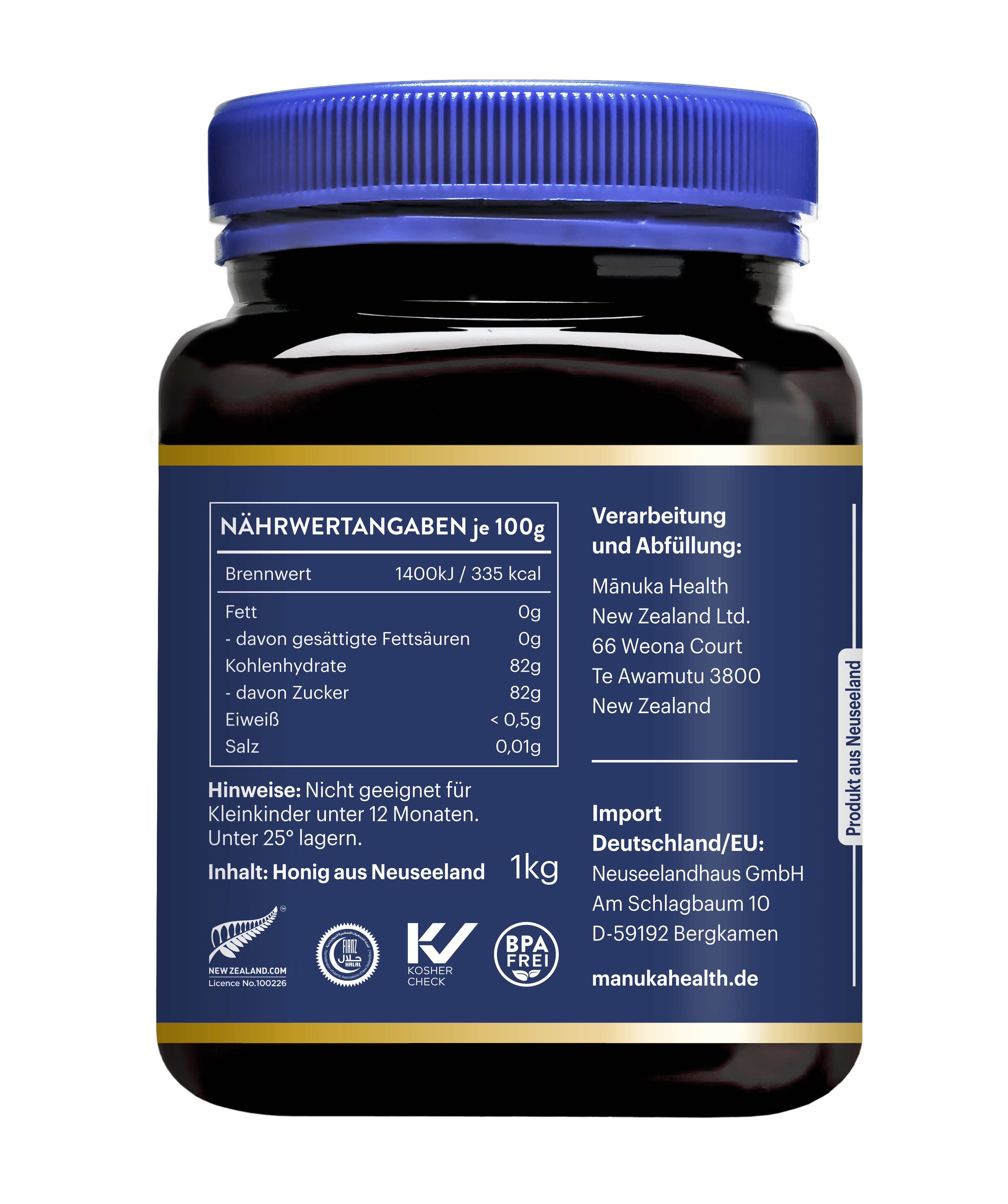 Miel de Manuka MGO 100+ (1000g)