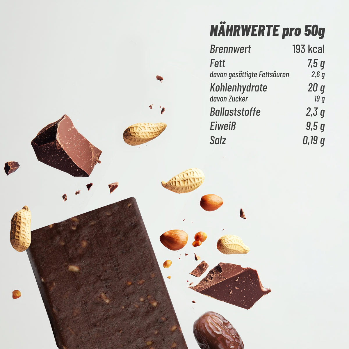 Barres protéinées bio énergie cacao arachide (12x50g)