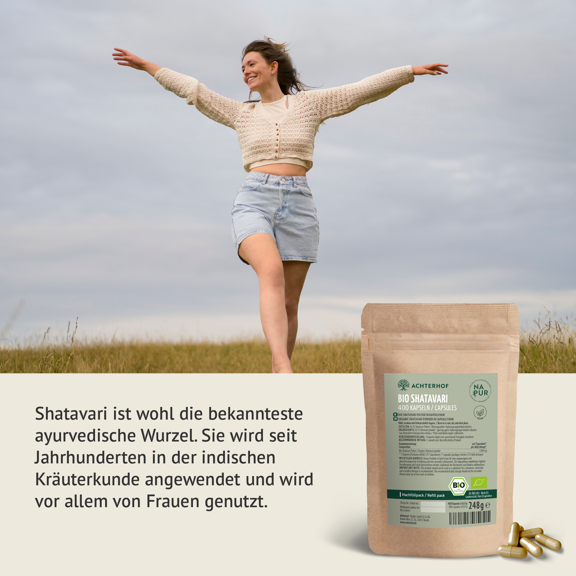Shatavari Gélules Bio Recharge (400 gélules)