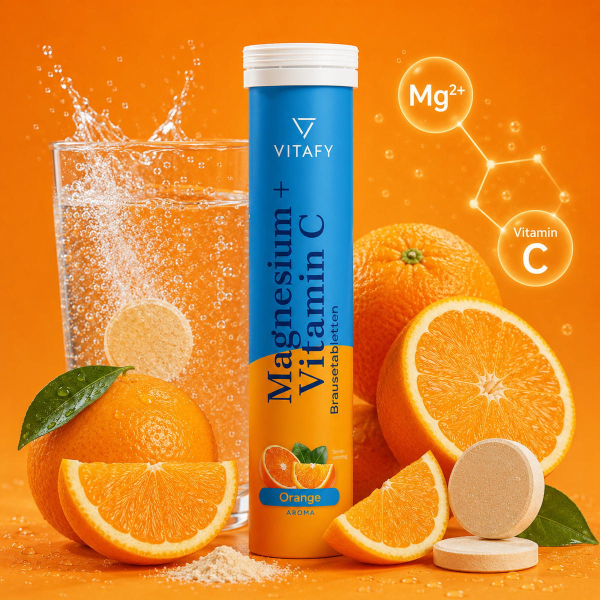 Magnesium + Vitamin C - Orange (20 Brausetabletten)