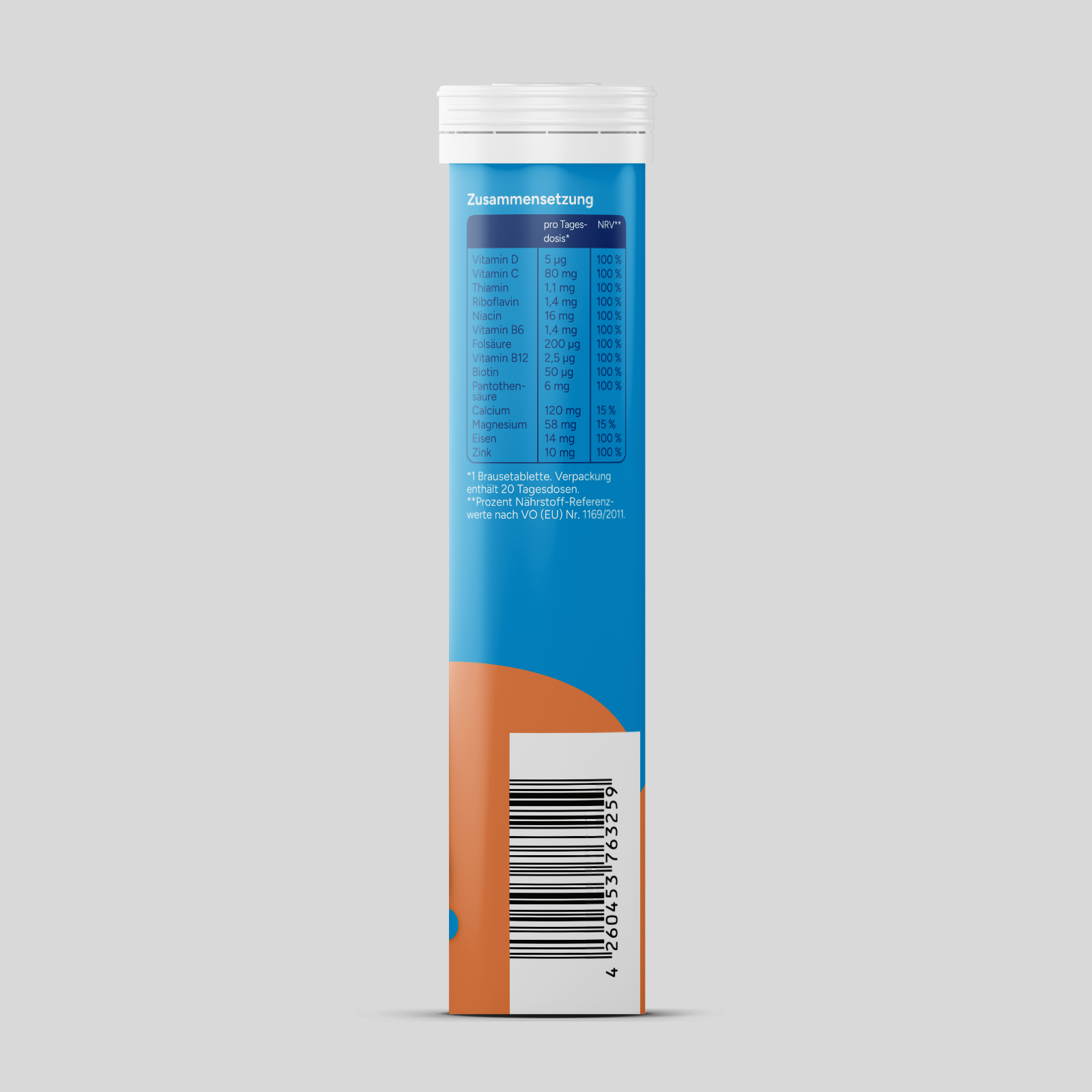 Multivitamine + Minéraux - Pêche (20 comprimés effervescents) - Lot de 6