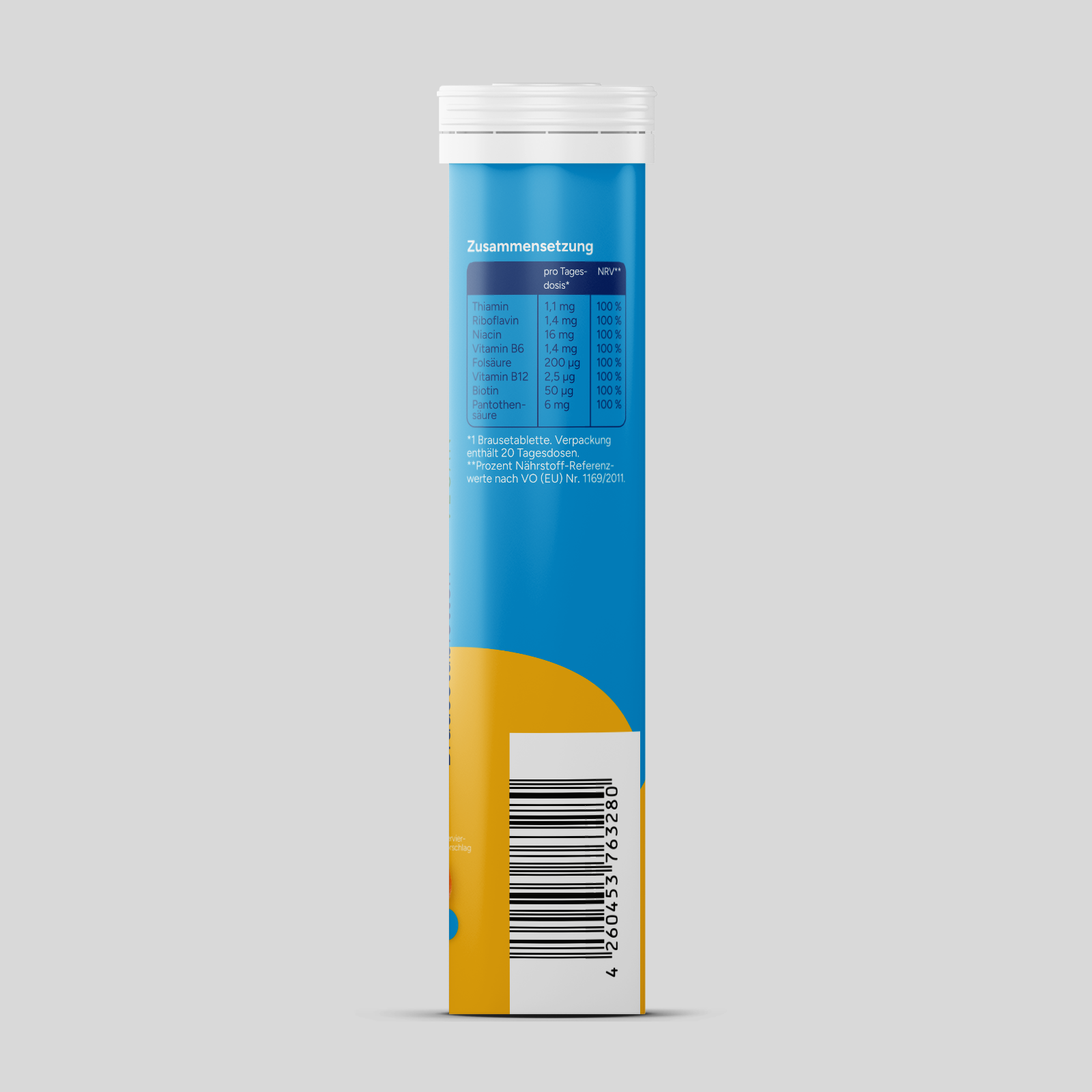 Complexe de vitamines B - Orange (20 comprimés effervescents) - Lot de 6