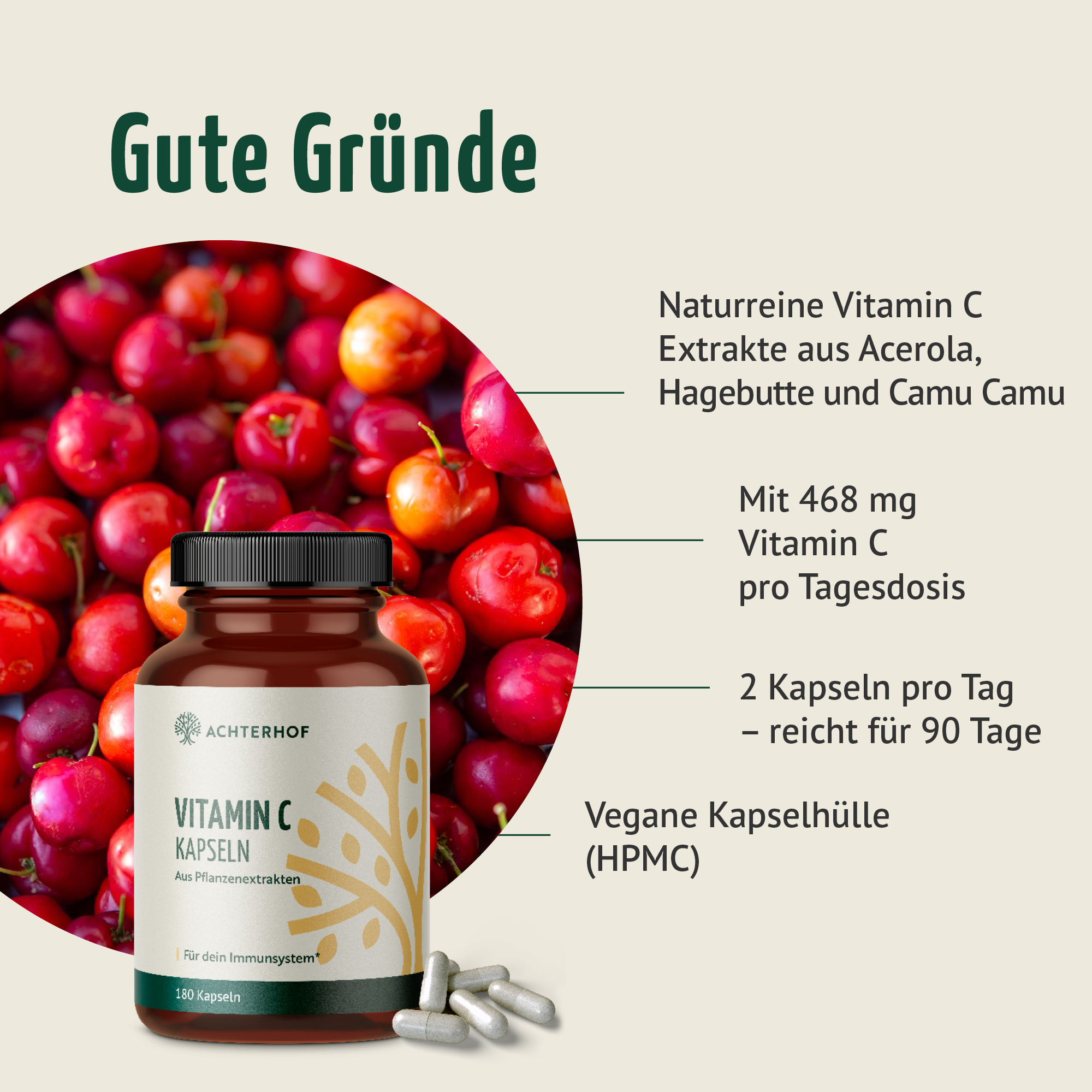 Gélules de vitamine C (180 gélules)