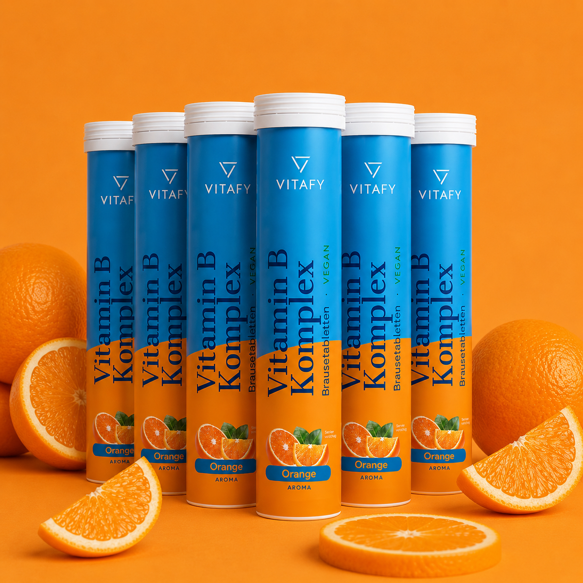 Vitamin B Komplex - Orange (20 Brausetabletten) - 6er Pack